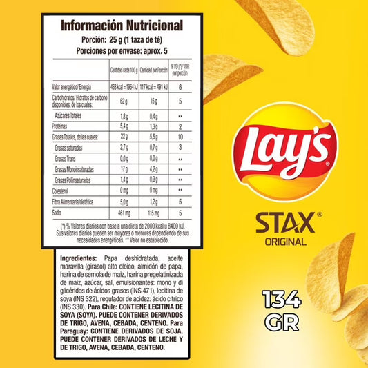 Stax Original 134g Papas Fritas Tarro