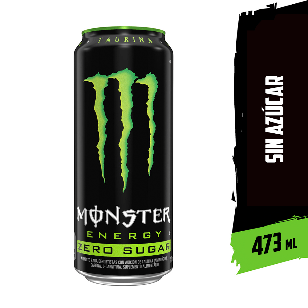 Lata Monster Energy Zero Sugar 473 ml, bebida energética sin azúcar