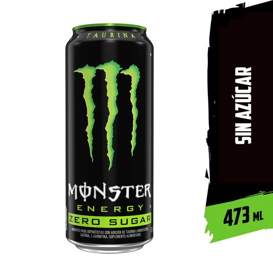 Lata Monster Energy Zero Sugar 473 ml, bebida energética sin azúcar